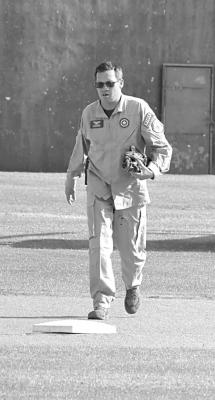 The Alpine Cowboys honored area law enforcement on Sunday evening at their home game against Tucson. Lt. Jimmy Morris of the Aircraft Operations Division of the Texas Department of Public Safety arrived via helicopter at Kokernot Field for the ceremony. Photo by Felipe Fierro