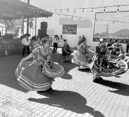 Dancers swing for the crowd