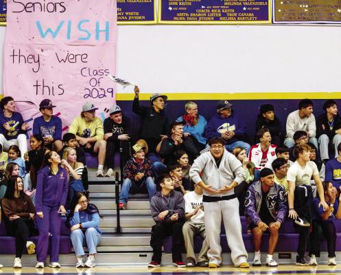 Alpine Buck fans were in full force, cheering on the Bucks as they toppled yet another opponent on their home court. Photo by Kara Gerbert