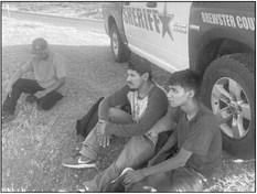 Three Mexican nationals were apprehended south of Alpine last week. Courtesy photo