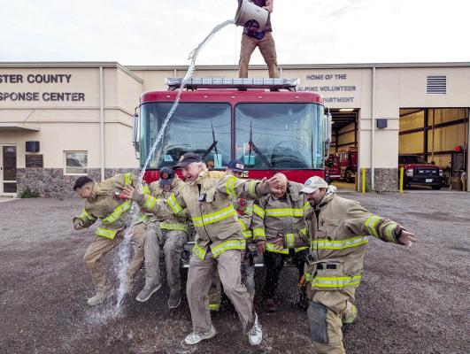 First Responders end up in stressful situations all the time, so the Alpine Volunteer Fire Department makes sure they take a few minutes from time to time to engage in some less stressful situations. Courtesy photo