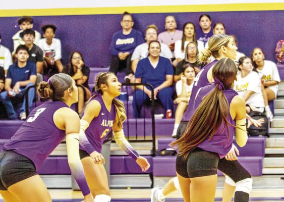 The Lady Bucks are always intense on the court and work together to battle their opposition. Photo by Kara Gerbert