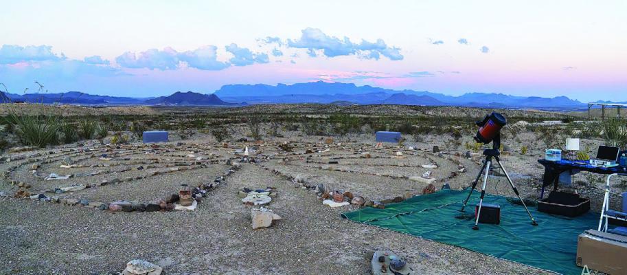 This night sky viewing set-up is part of Bryan Devonshire’s astronomy outfitters, focusing on Dark Sky tourism in Terlingua and the Big Bend. Photo courtesy of AstroMucho