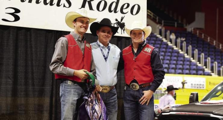 Will Eddleman and Tristen Hutchings of the Sul Ross Rodeo Team