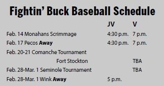 Fightin’ Buck Baseball Schedule