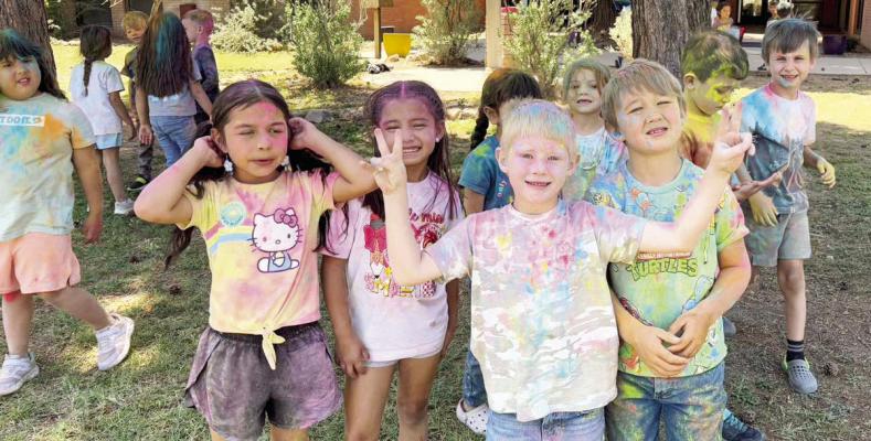 Alpine Elementary kindergarten students enjoyed a color splash day last week as the 2024-2025 school year came to a close. Courtesy photo