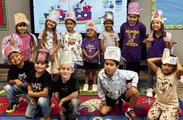 Kindergarteners at Alpine Elementary learned about John Chapman, better known as Johnny Appleseed, last week, and his contribution to horticulture. Courtesy photo