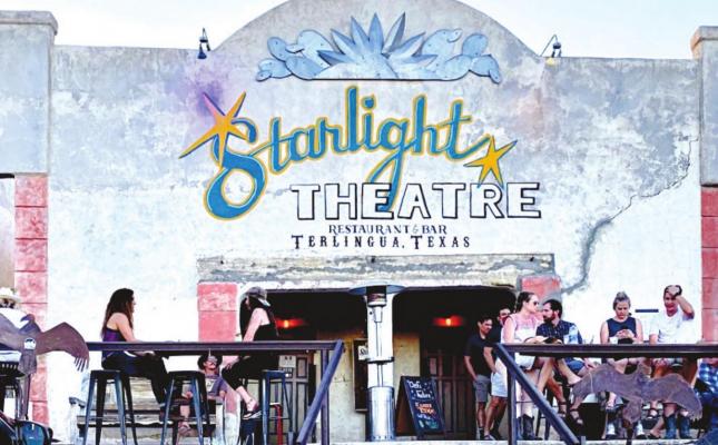 Visitors gather at the Starlight in Terlingua. Avalanche photo by Gail Diane Yovanovich
