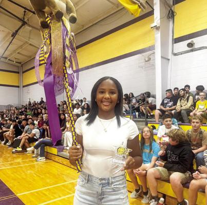 Imani Squalls was the undisputed rock, paper, scissors winner in last week’s Alpine Middle School campus-wide battle. Courtesy photo