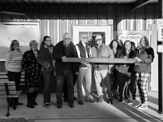 The Food Pantry of Alpine held its official ribbon cutting ceremony last Thursday at their new building and location, 933 E. Gallego Ave. The Food Pantry serves the Brewster County communities of Alpine, Marathon, and Terlingua. Photo by Kara Gerbert