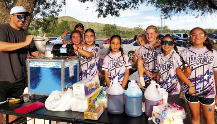 The Big Bend 10U All-Star Softball team held a snowcone fundraiser this past week at the Alpine Cowboys baseball game. Courtesy photo
