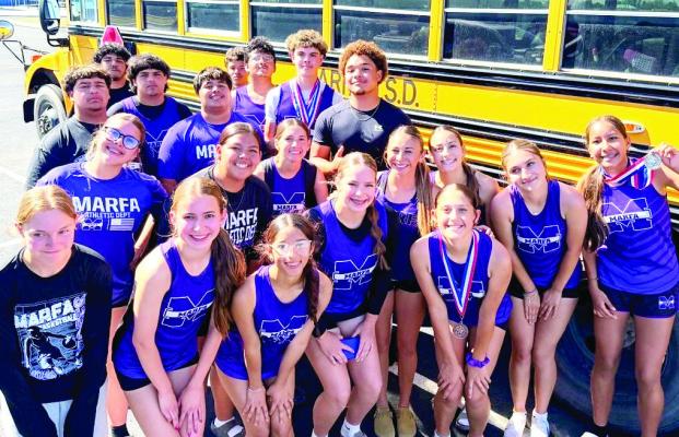 Both the Marfa Shorthorn girls’ and boys’ track and field teams earned the District Runner-Up accolade at last week’s district meet in Balmorhea. Photo by Wind River Photography