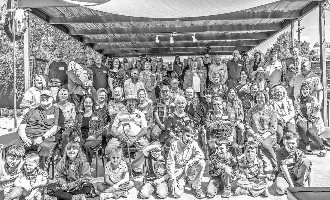 The Burling family, long-time residents of Alpine recently held a family reunion at the American Legion Post 79 complete with cousins, married relations, and grandchildren. Submitted photo