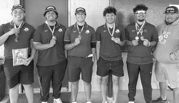 The AHS Boys’ Golf Team took first place on their home course last week with a combined score of 347. They traveled to Fort Stockton on Monday for the District tournament. Courtesy photo