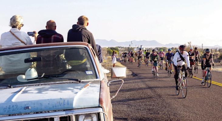 Around 100 cyclists converge on Marfa for the challenge of Pinto Canyon and wide-open spaces. Courtesy photo