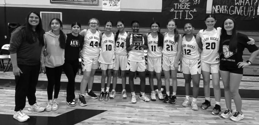 Alpine Middle School 8th-grade girls’basketball team took the top of the podium this past weekend at the AMS District Tournament.