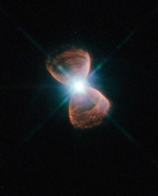 Bipolar Planetary Nebula PN Hb 12 as seen by Hubble. Photo courtesy of NASA