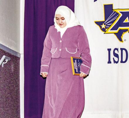 The 2025 Alpine High School Valedictorian is Zeynep Basibuyuk. Basibuyuk was also awarded the most outstanding Science and English student, a UIL Scholar Award, and the Texas Education Agency’s Highest-Ranking Certificate. Photo by Kara Gerbert