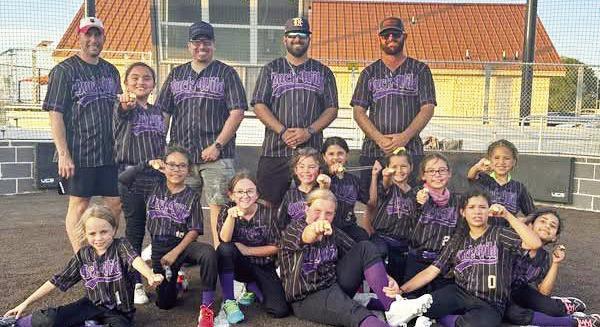 These young softballers won their All-Star Championship for 8U in Wink last weekend. The Buck Wild team is starting off young, learning the fundamentals of the game in hopes of becoming an AHS Lady Buck in the future. Courtesy photo
