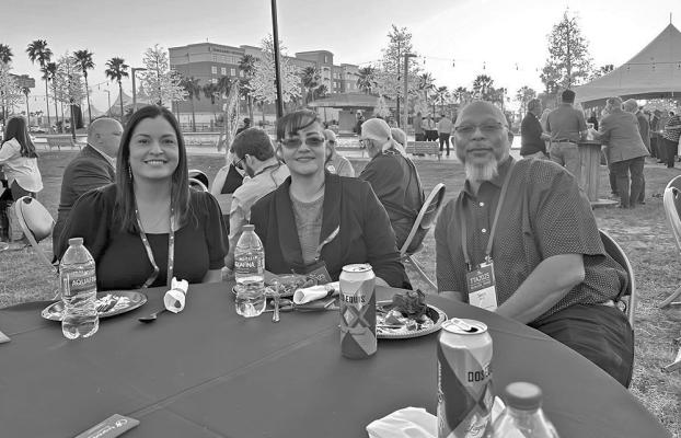 Family Crisis Center of the Big Bend Executive Director Letty Carrillo, Transportation Director Angelica Gonzalez, and Transportation Consultant Sean Spell were on hand in McAllen this past weekend at the Texas Transit Association conference to learn ways to better serve the area’s TRAX transportation clients. Photo courtesy of Family Crisis Center