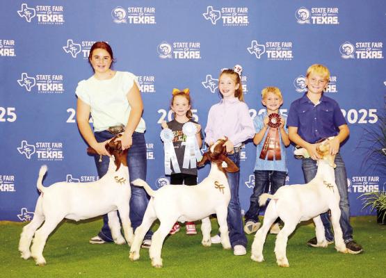 Rynn Matthews, Brooklyn Hendryx, and Wyatt Renfroe all placed and earned a sale spot at the State Fair of Texas. Matthews placed, and Hendryx earned 11th place, and Renfroe earned 9th. Courtesy photo