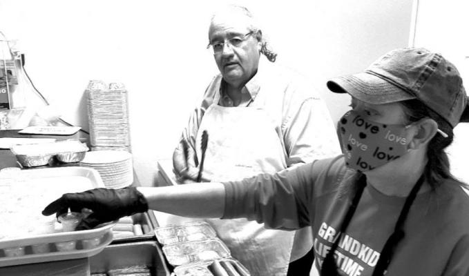 Marfa Nutrition Center Director Edward Cobos oversees meal preparation. Courtesy photo