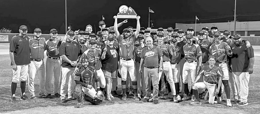 The Alpine Cowboys are all smiles as they take the 2024 Pecos League Championship. Photo by Annika Canaba