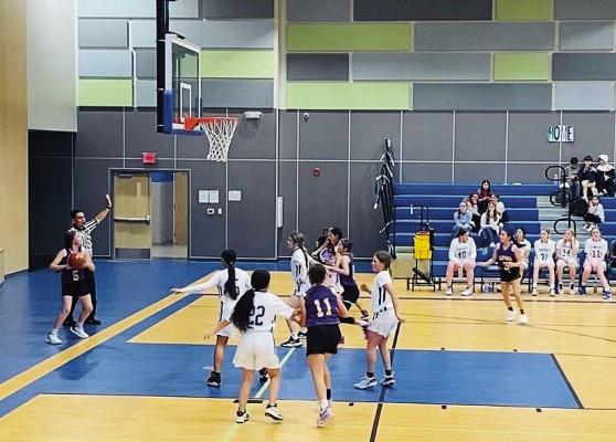 Alpine Middle School’s Lady Bucks take on Compass Academy in Odessa. Courtesy photo