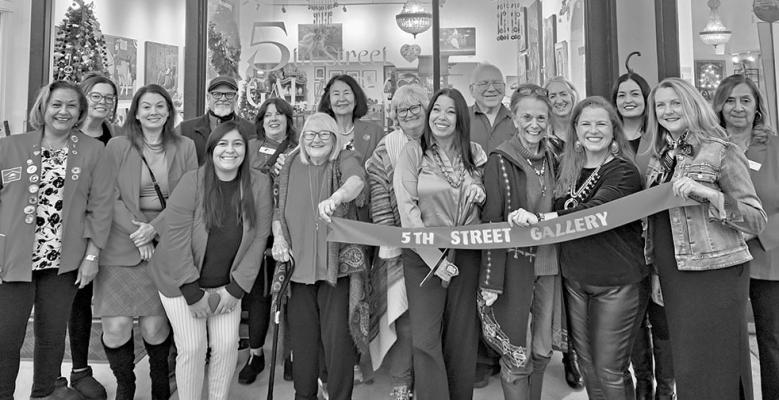 The new 5th Street Gallery on the corner of North 5th Street and Avenue E held its grand opening and ribbon cutting this past Thursday evening. The Alpine Ambassadors welcomed owner-operator Rachel Waller and her staff as one of Alpine’s new businesses. Photo by Kara Gerbert