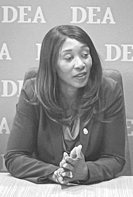 Special Agent in Charge Towanda Thorne-James of the DEA El Paso Division. Photo courtesy of Carlos Briano, PIO DEA El Paso