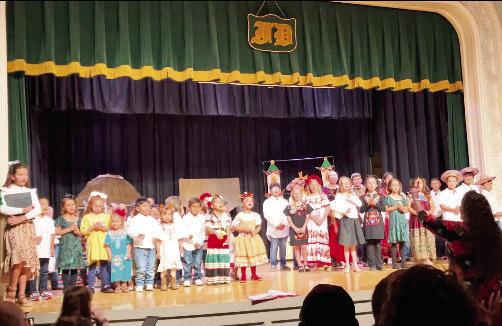 Elementary students from Fort Davis’ Dirks-Anderson presented a Christmas program to members of the community on Monday night titled “The Legend of the Poinsettia.” The program explained the meaning of Christmas as told through a Mexican folktale. Courtesy photo