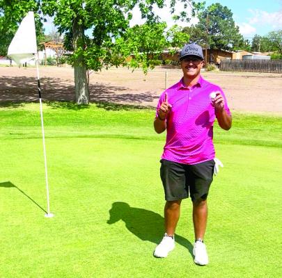 AHS golfer Ace Granado completed every golfer’s dream on Sunday with a hole-in-one on the #17 hole at the Alpine Golf Course. Granado is one of Alpine High School’s top varsity golfers. Courtesy photo