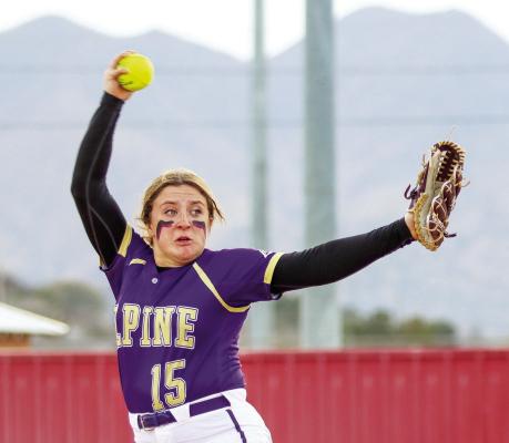 Kody Hawkins has become a leader at the plate and on the mound for the Lady Bucks this season. Photo by Shawn Yorks
