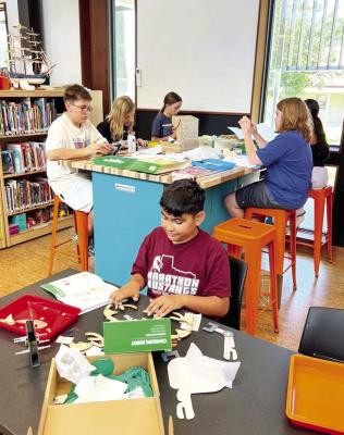 The Marathon Public Library completed its first week of Discovery Summer Camp last week, where local children worked on art projects and science experiments, as well as stories to keep the campers engaged. Photo courtesy of Marathon Public Library