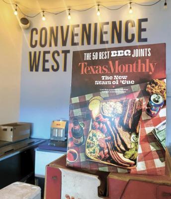Convenience West of Marfa shows off its designation by Texas Monthly. Courtesy photo
