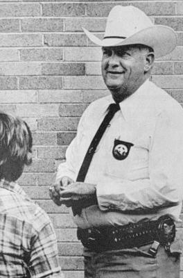 June 10, 1976 Jack McDaniel, shown here campaigning minutes before the polls closed Saturday, was elected new Brewster County sheriff in a hotly contested runoff race against George Jones. McDaniel outpolled Jones by 65 votes to capture the four-year term.