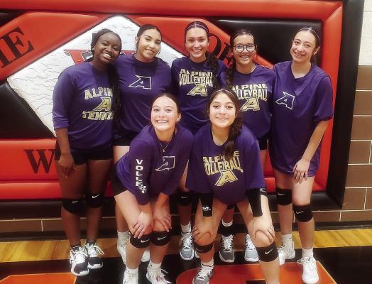 The Lady Bucks JV Gold volleyball team won the JV championship at the Wink Summer Shindig volleyball tournament, beating out Andrews JV in three sets in the championship game. In front are Karolina Castillo and Vianney Santos. In back Shanna Tamale, Elena Valenzuela, Neveah Carrasco, Naida Morris, and Ayvah Aruza.