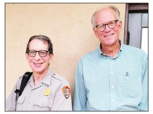Big Bend National Park Superintendent Bob Krumenaker and retired National Parks Service employee Raymond Skiles. Avalanche photo by Roxanne Hill