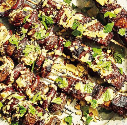 Get a little nutty: beef satay with coconut-peanut sauce