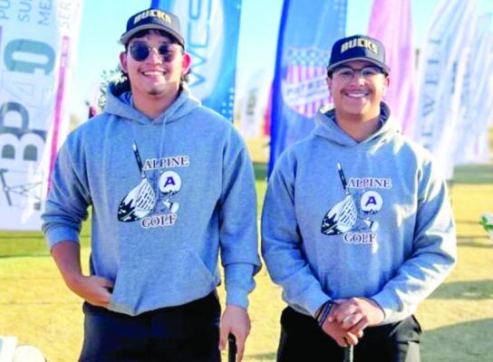 AHS golfers David Baca and Ace Granado took on competitors from Lubbock, Midland, Odessa, and El Paso in one of the biggest tournaments in West Texas this past weekend. Baca shot 85/83 for the two-day tournament, and Ace shot 91/96, with Baca placing 64th and Granado placing 114th out of 144 players. Courtesy photo