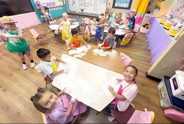 These kindergarteners at Alpine Elementary dug in and got their hands dirty with some fun, hands-on activities last week. Courtesy photo