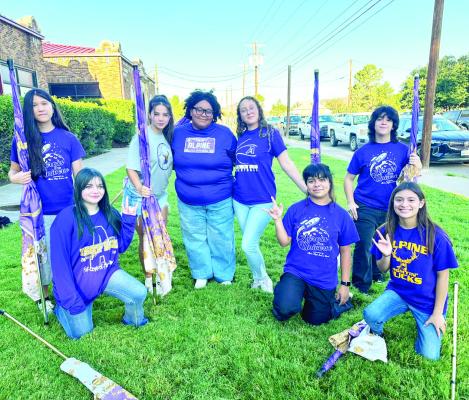 The AHS Colorguard was on hand to accompany the Fightin’ Buck Band on Monday to welcome back teachers for the 2025-2026 school year as they began their in-service. Photo courtesy of ANRS Exes