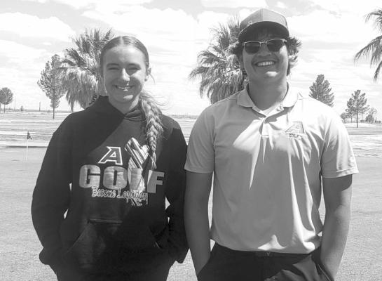 David Baca and Evelyn Smith placed high enough at the district tournament in Pecos last week to advance to the regional competition in Abilene. Courtesy photo