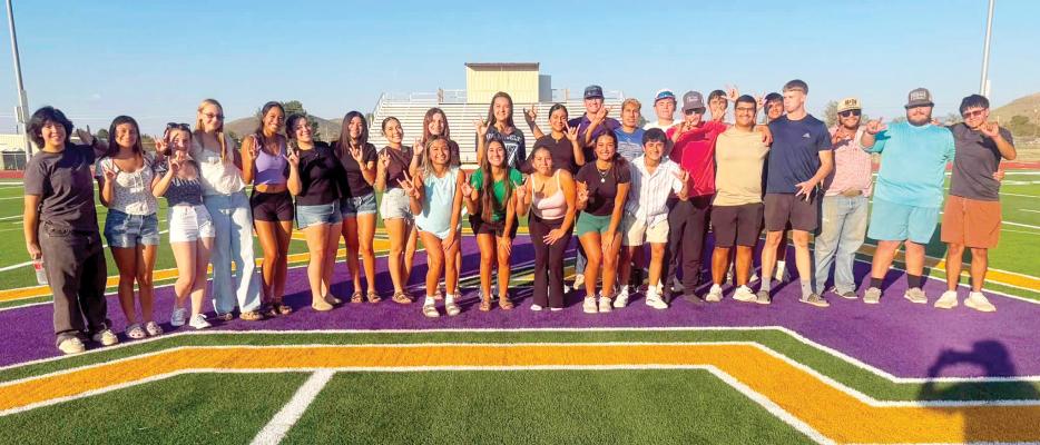 The Senior Class of 2027 took time last week to check out the newly re-turfed Buck Stadium. Courtesy photo