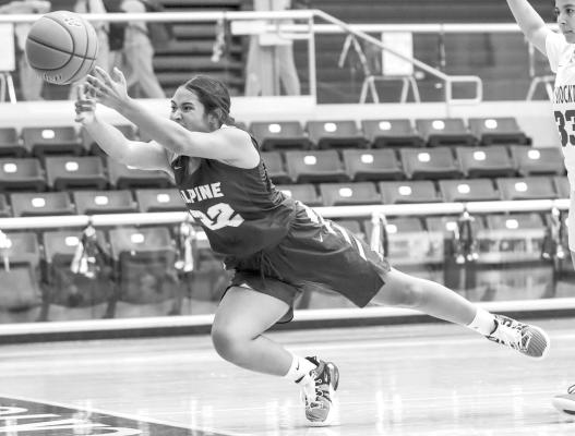 Junior varsity player Ailea Fierro reaches for the ball during a recent game against Fort Stockton. Photo by Shawn Yorks