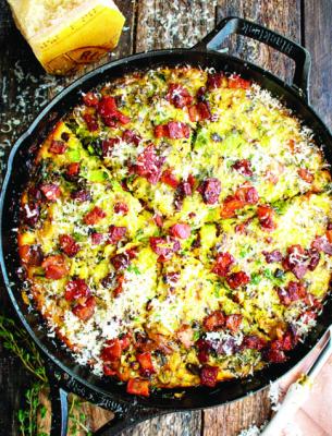 Brussels Sprouts and Bacon Frittata Courtesy photo
