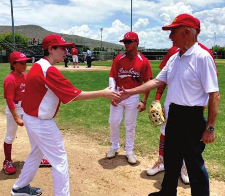 Stout throws first pitch