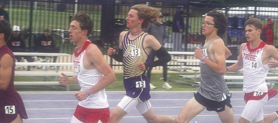 Hatfield Cason placed seventh in the boy’s 3200M race this past weekend at the 3A Region I track meet held in Abilene. Courtesy photo