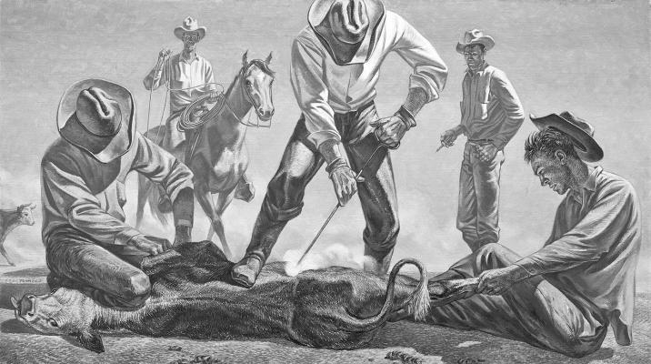 “Western Beef Cattle” — Tom Lea Courtesy of Museum of the Big Bend