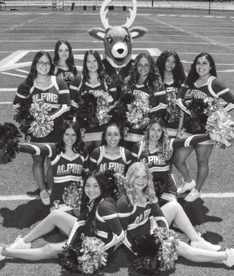 Cheerleaders lead the charge